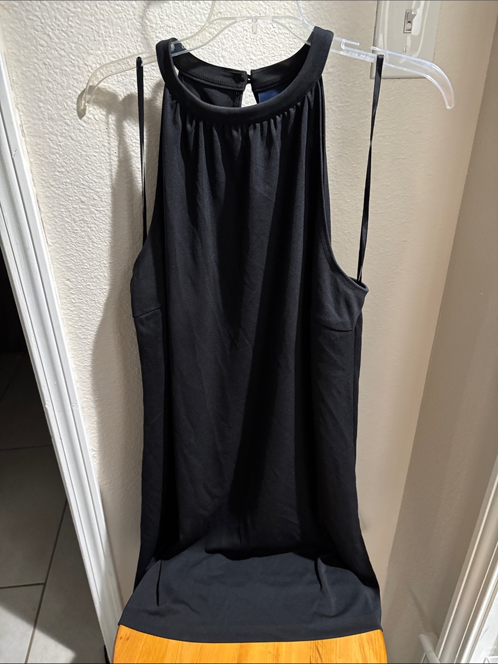 Venezia Black Sleeveless Halter Camisole Dress 18/20